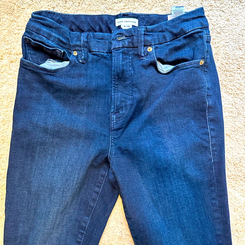 Good American Good Legs Dark Wash Skinny Jeans